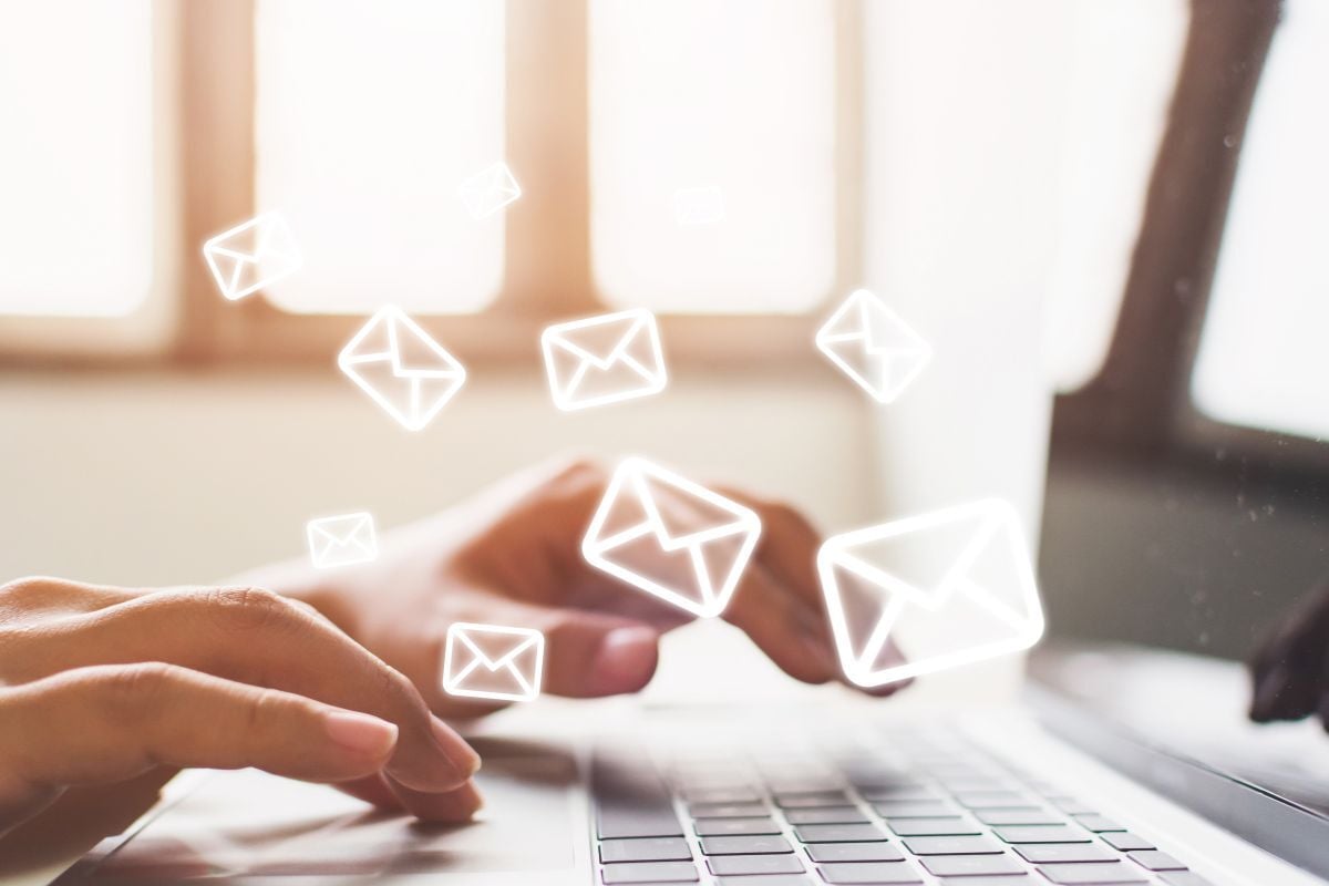 Email Icons & Laptop