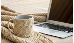 Laptop and Mug on a table